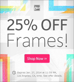 25 Percent off frames!