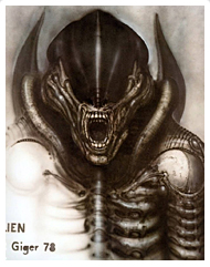 Alien, Front View by H.R. Giger