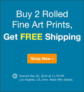 buy 2 rolled fine art prints, get FREE shipping