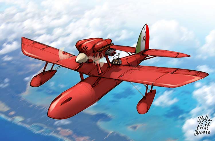 porco rosso plane dog fights