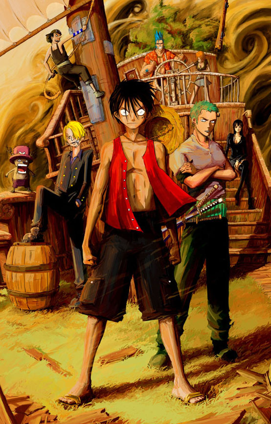 One Piece Anime Mixed Media by Aditya Sena  Fine Art America